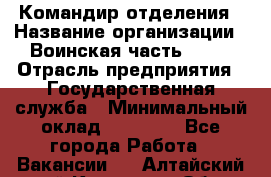 Командир отделения › Название организации ­ Воинская часть 6681 › Отрасль предприятия ­ Государственная служба › Минимальный оклад ­ 28 000 - Все города Работа » Вакансии   . Алтайский край,Камень-на-Оби г.